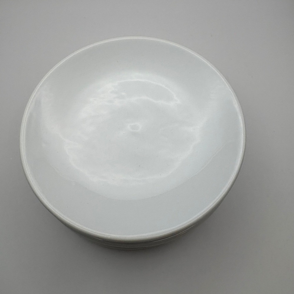 Pampered Chef 6" Appetizer Plates White Simple Additions Set of 4 Ceramic - Picture 1 of 4